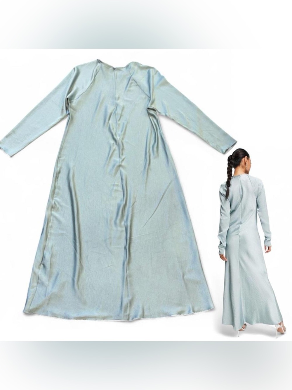 ASOS Satin Button Detailed Maxi Dress with a “biased" cut! - Picture 4 of 9